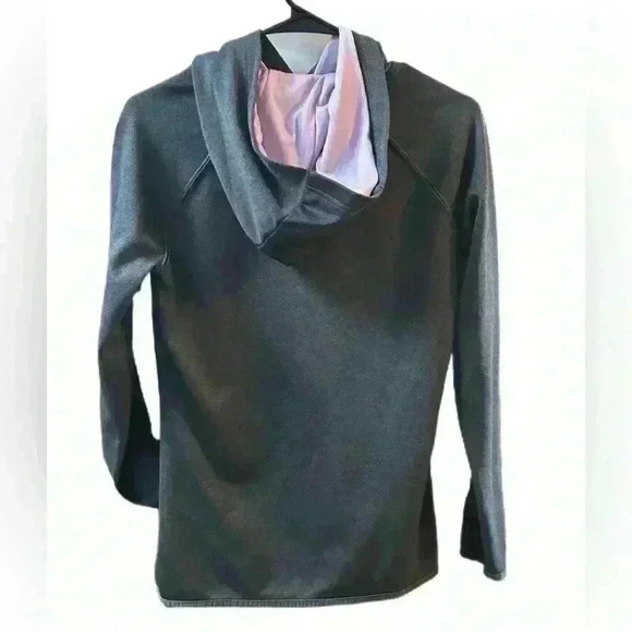 North Face Women's Small Petite Gray/Purple Half Dome Pullover Hoodie - Picture 4 of 8